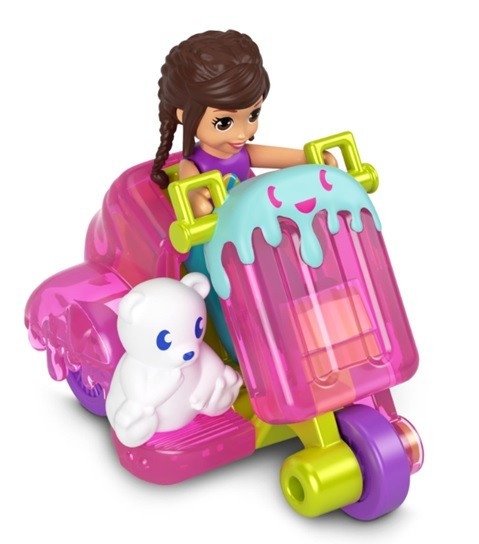 Figurki Polly Pocket Pollyville Mroźny skuter (HKV55/HKV59)