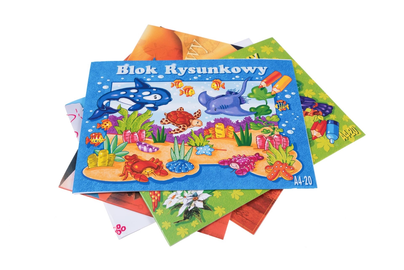 Blok rysunkowy Kreska A4/20 kartek - biały, 1 szt