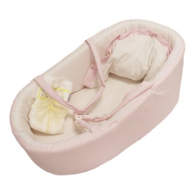 <img src='https://webimage.pl/pics/395/0/d8435083920068.jpg' style='height:440px' /> Nosidełko z poduszką i akcesoriami dla lalki 42cm