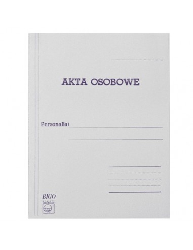 Teczka do akt osobowych Bigo A4 - biały 280 g 320 mm x 235 mm (0010)