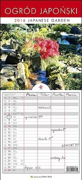 Kalendarz Planer Ogród japoński 2016 - WS 7