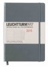 Kalendarz 2015 z notatnikiem Medium Leuchtturm1917 tygodniowy antracyt