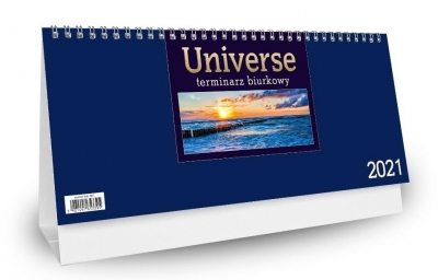 Kalendarz 2021 biurkowy Universe - granatowy