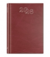 Kalendarz 2026 A5 dzienny standard czerwony