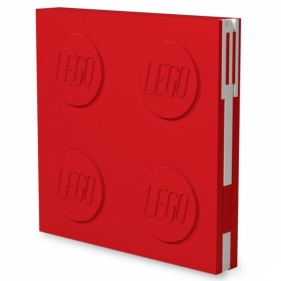 LEGO, Kwadratowy notatnik z długopisem - Czerwony (52439)