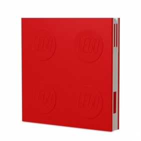 LEGO, Kwadratowy notatnik z długopisem - Czerwony (52439)