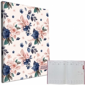 Kalendarz 2026 A4 tygodniowy Niebieskie Róże