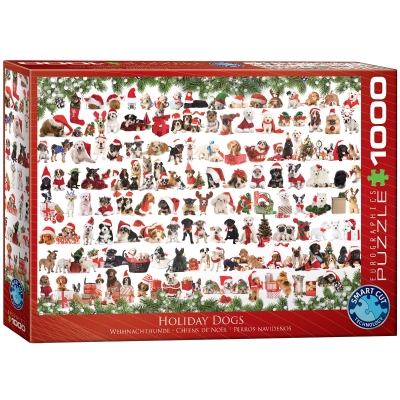 <img src='https://webimage.pl/pics/395/9/d628136609395.jpg' style='height:440px' /> Puzzle 1000 Holiday Dogs 6000-0939