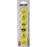  Magnes Smiley okrągły żółty śr. 29mm Fun&Joy,  6 sztuk