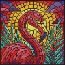 Diamentowa mozaika - Witraż. Flaming 30x30cm