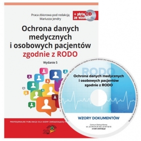 Ochrona danych medycznych i osobowych pacjentów zgodnie z RODO z niezbędnymi dokumentami na płycie CD