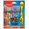Flamastry Maped Color'Peps Monster, 12 kolorów (845400)