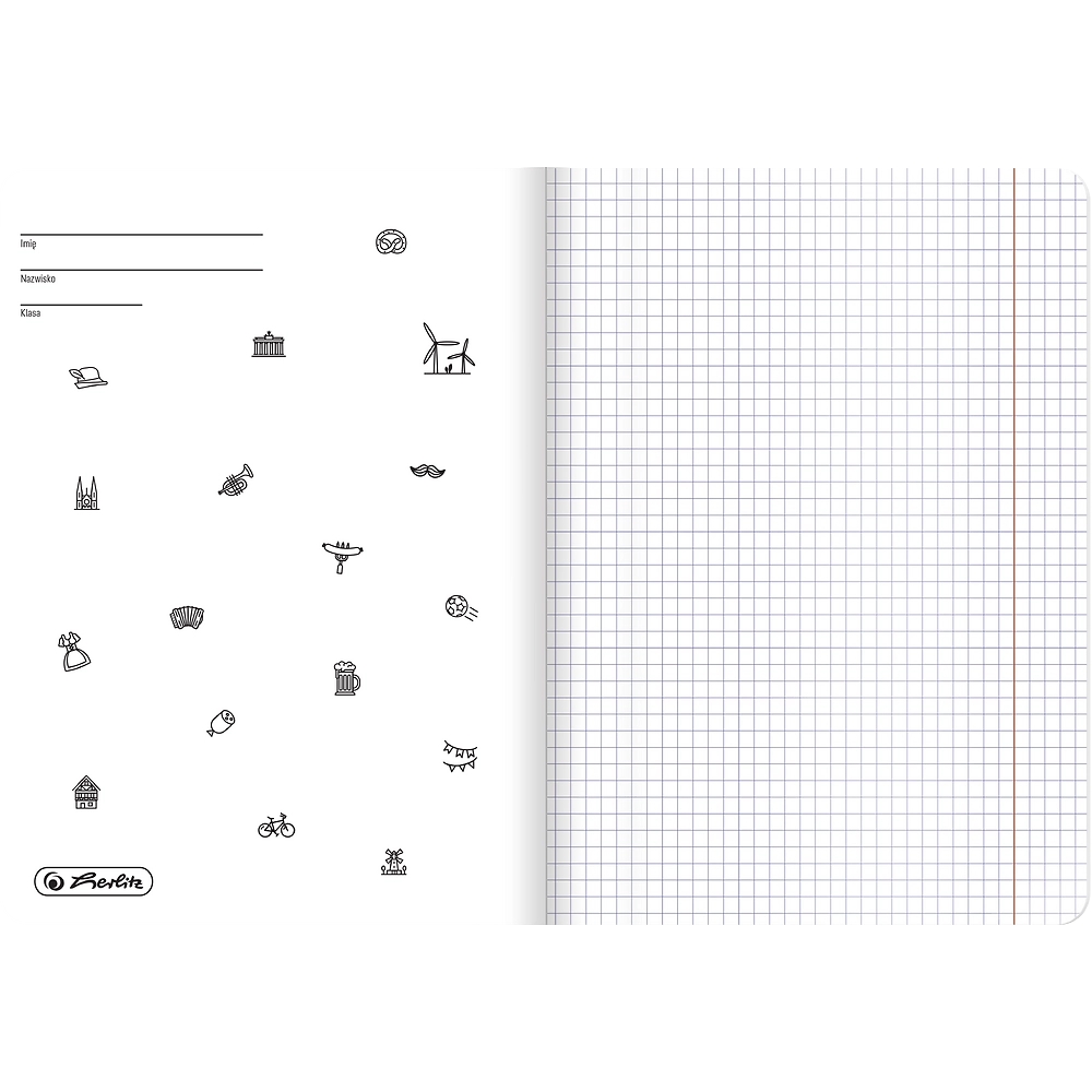 Zeszyt A5/60k kratka - J. Niemiecki