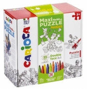 Zestaw puzzli do rysowania Monster 36 kol CARIOCA