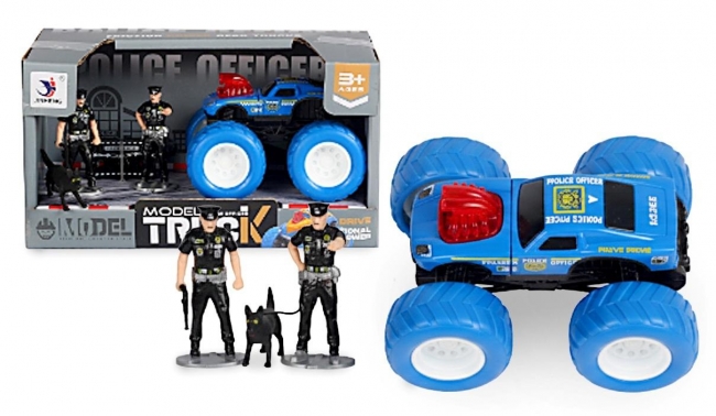 Auto policja z figurkami