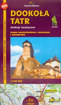 Dookoła Tatr atrakcje turystyczne 1: 100 000