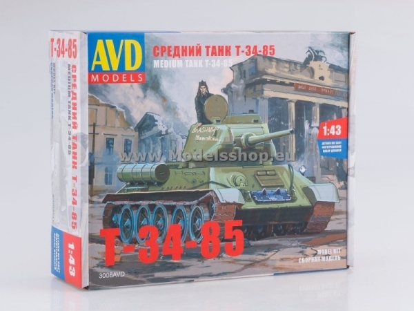 Tank T34-85 model kit (3008AVD)
