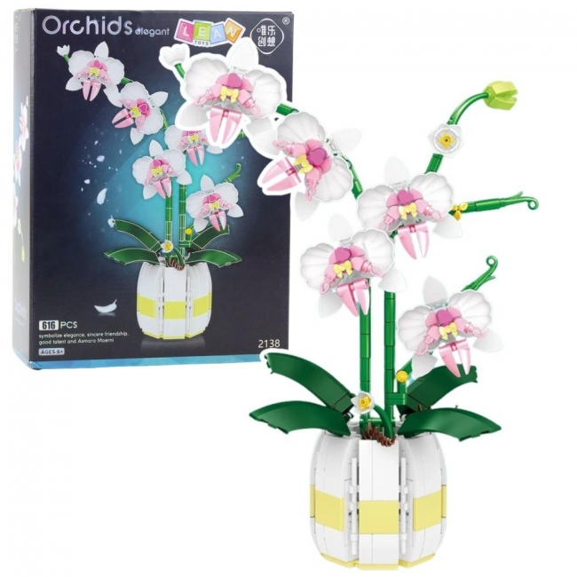 <img src='https://webimage.pl/pics/397/4/d5905991074397.jpg' style='height:440px' /> Klocki konstrukcyjne orchidea storczyk 616el