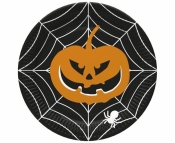 Talerzyki papierowe Halloween Dynia 22,7cm 8szt