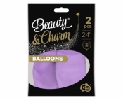 Balony Beauty&Charm makaronowe lawenda 61cm 2szt