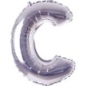 Balon Litera C 45,5cm srebrny