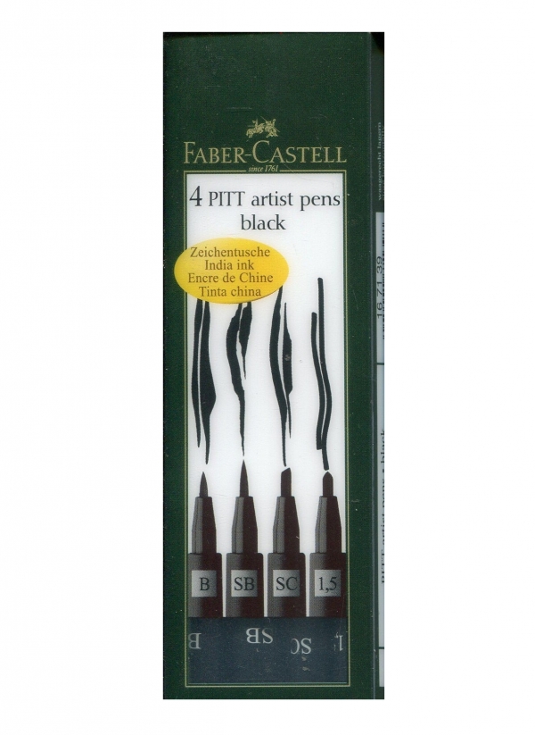Pisaki Faber-Castell Pitt Artist Pen Fineliner 4szt