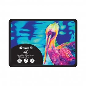 Kredki ołówkowe Pelikan Premium w metalowym etui, 48szt