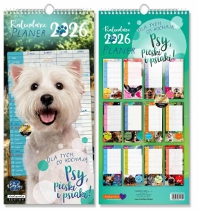 Kalendarz 2026 ścienny planer Psy