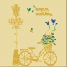 Karnet kwadrat MN-19012434 Ślub rower