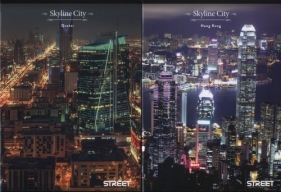 Zeszyt A5 w kratkę 54 kartki Street Skyline City 10 sztuk mix