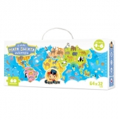 CzuCzu Puzzle Mapa świata Zwierzęta (6399)