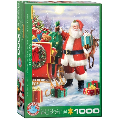 <img src='https://webimage.pl/pics/399/6/d628136656399.jpg' style='height:440px' /> Puzzle 1000 Santa with Sled by Simon Tread 6000-5639