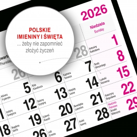 Kalendarz 2026 Trójdzielny - Pies