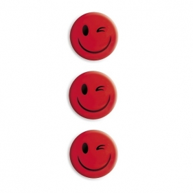 Magnesy do tablic czerwone 50mm/3szt. - uśmiech (GM304-SC3)