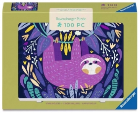Ravensburger, Puzzle Mini 100: Uśmiech fioletowego leniwca (12002040)