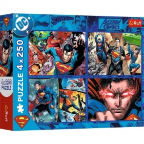 Puzzle 4x250 Odwaga Supermana TREFL