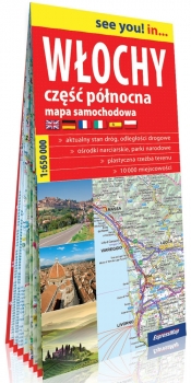 Włochy część północna Mapa samochodowa 1:650 000
