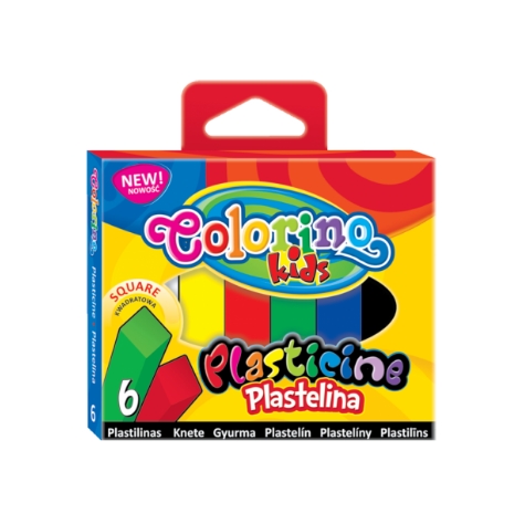 Plastelina kwadratowa Colorino Kids, 6 kolorów (57400PTR)