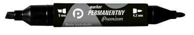 Marker permanentny czarny końcówka okragła/ściętaKM502-V2