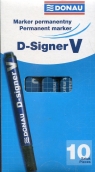 Marker permanentny D-Signer czarny 10 sztuk