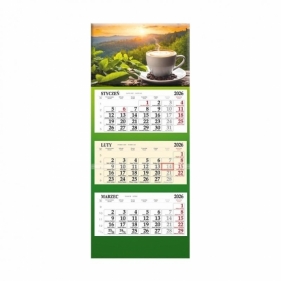 Kalendarz 2026 trójdzielny Kawa
