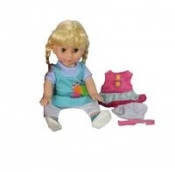 Lalka Julka z ubrankami blond 36 cm