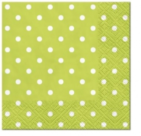 Serwetki Paw Coktail Dots green k - mix 330 mm x 330 mm (SDC066006)