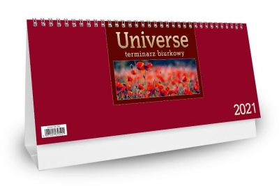 Kalendarz 2021 Biurkowy Universe - bordowy CRUX praca zbiorowa