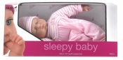 Lalka bobas 30 cm sleepy baby różowa - <br />