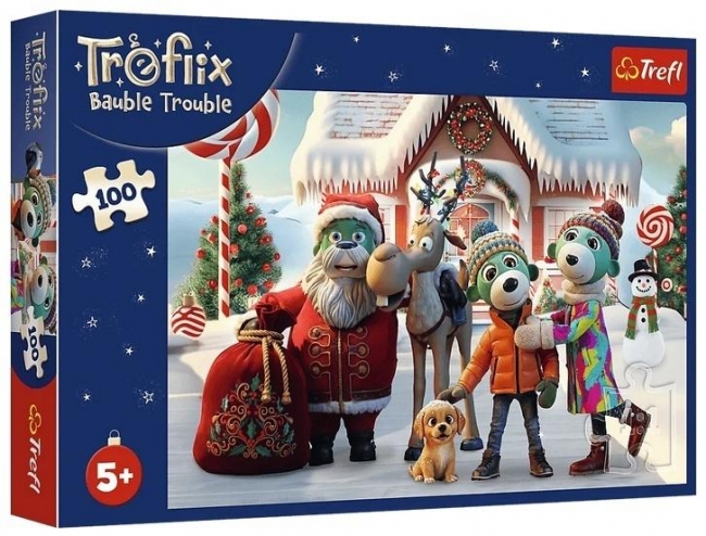 Puzzle 100 Mikołaj i renifer na ratunek TREFL