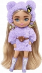 Barbie Extra Minis Fioletowy kaptur/Blond kucyki (HGP62/HGP66)