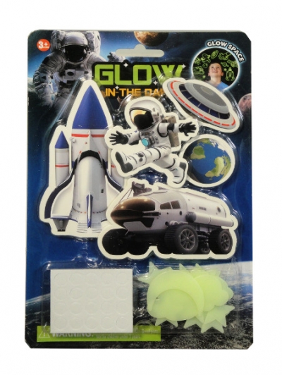 Dekoracje ścienne świecące w ciemności gwiazdy oraz kosmos na blistrze