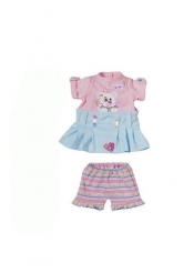 Ubranko dla lalki my little Baby born Dress Collection różowo-niebieskie - <br />