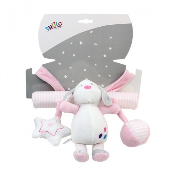 Zawieszka z dodatkami New Baby Piesek biały 22 cm (5007d)